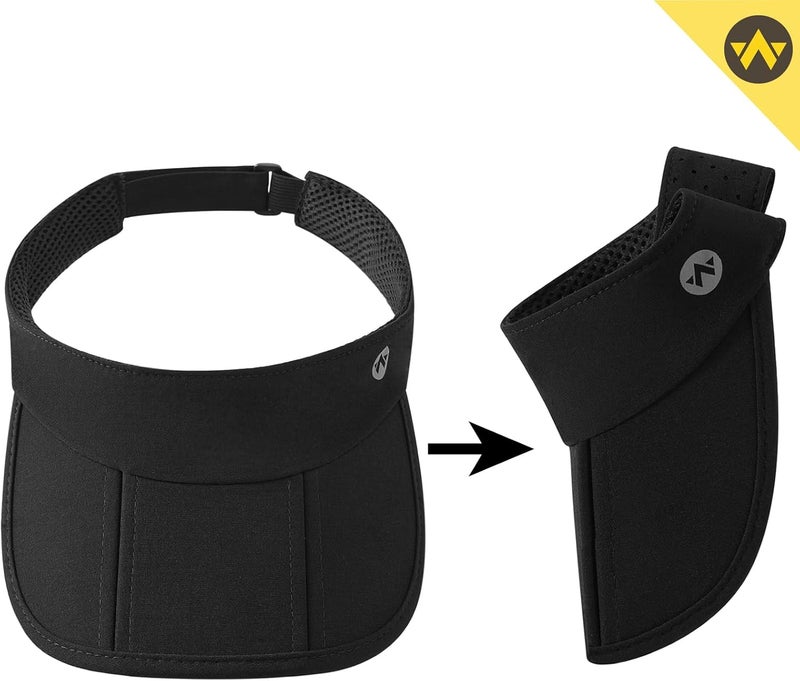 Wander Sports Sun Visor Hats Adjustable Running Golf Tennis Mesh Folding Cap for Women Men - Image 2